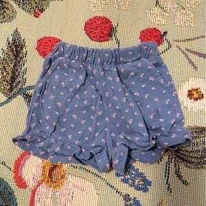 GAP Blue Shorts with Pink Floral Design